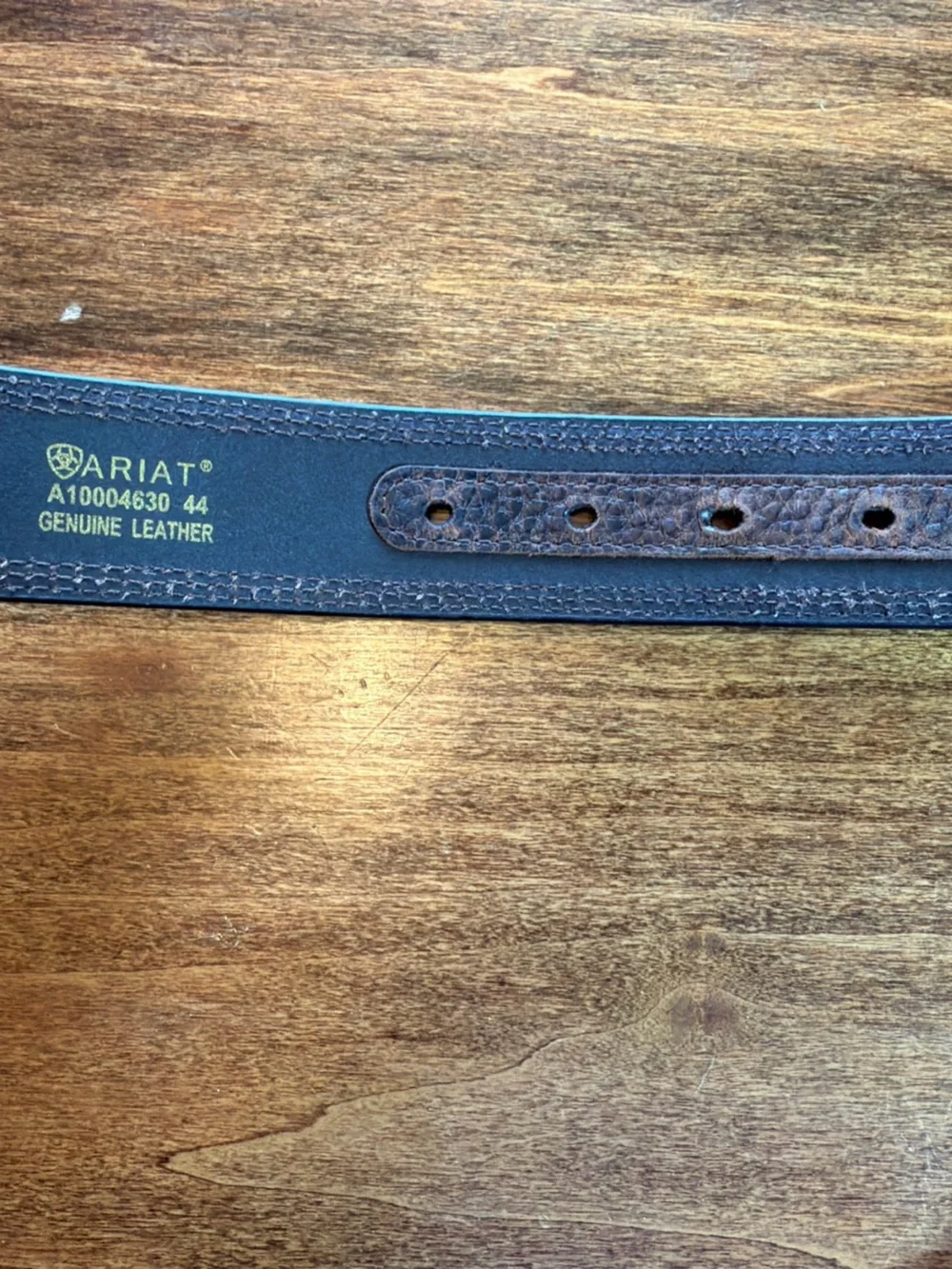 Ariat Men's Brown Leather Belt with Silver Buckle 44